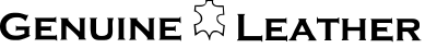 GENUINE LEATHER black logo