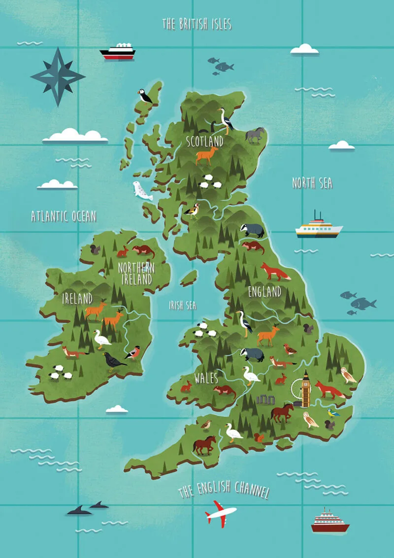 Illustrated Map Country