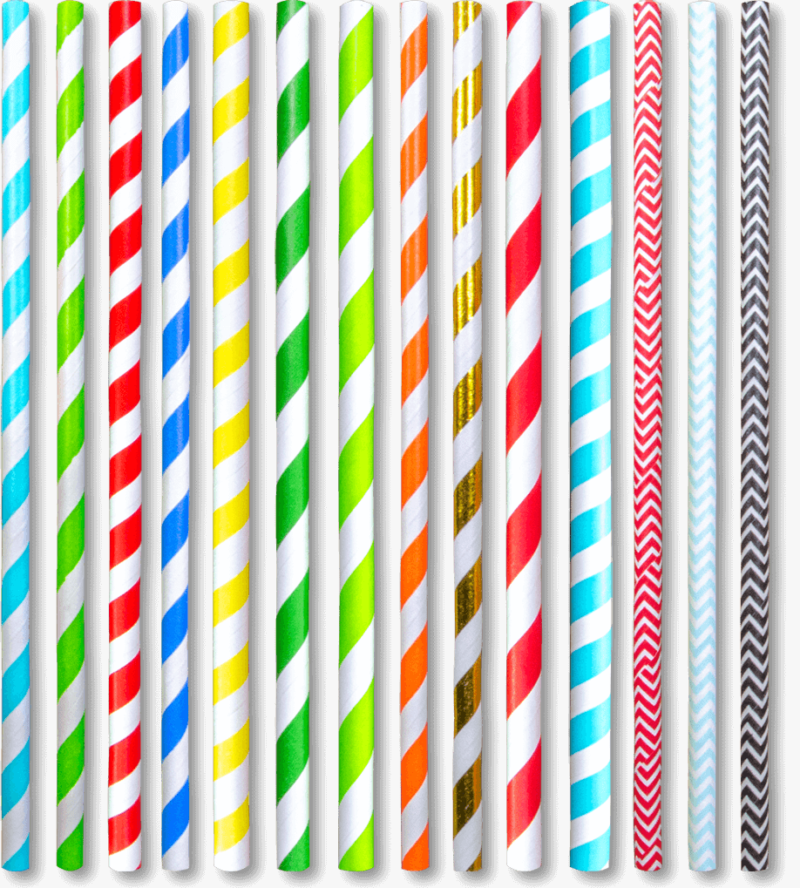 Paper Straw Striped