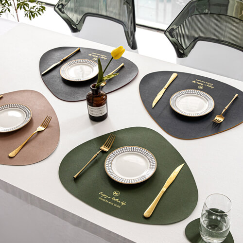 pu leather place mat